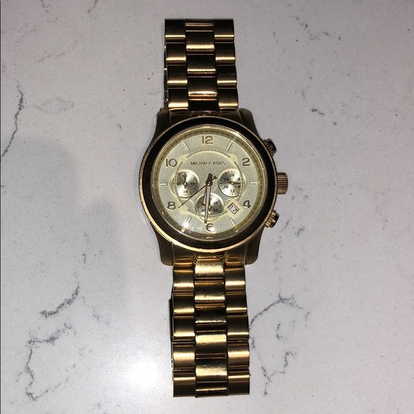 Michael Kors Chrono Champagne Dial Men’s Watch - Picture 1 of 4